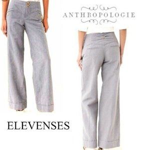 Anthropologie Elevenses Pinstripe Wide Pants Size 10